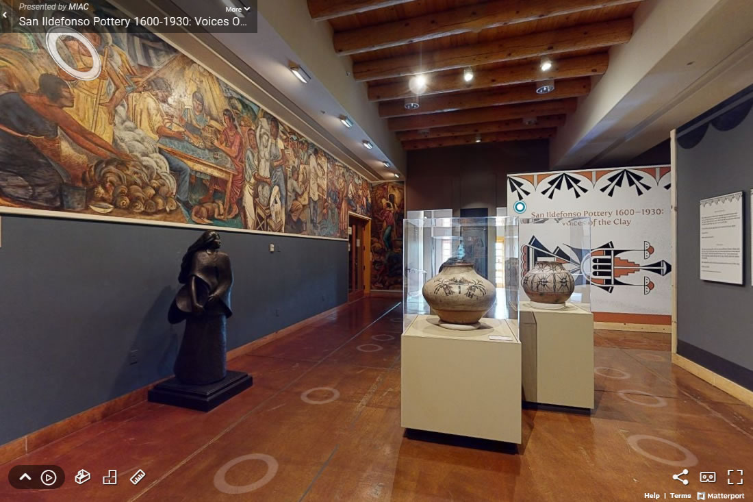 A photograph from a 3D model of the Voices of the Clay: San Ildefonso Pottery, 1600 - 1930 virtual tour